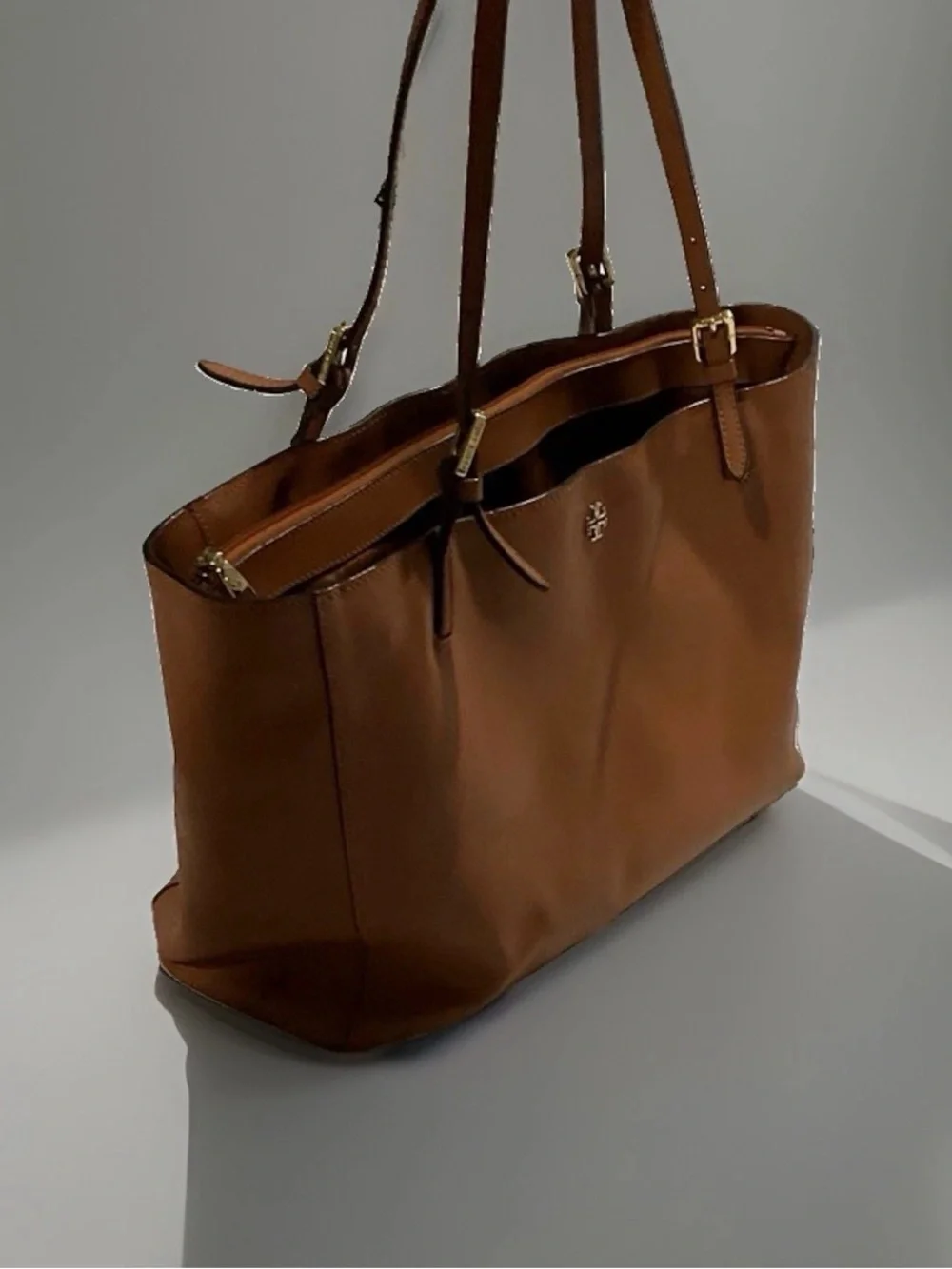 Tory Burch Brown Leather Tote Bag